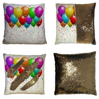 Balloons Star u obliku Confetti Reverzibilni sireni jastuk za jastuk Početna Dekor Sequin Jastučnica