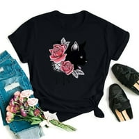 Ženska majica s kratkim rukavima u okruglom vratu TOP bluza The Womens