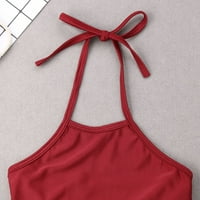 Fanvereka Porodica Podudaranje kupaćim kostima Žene Kid Girls Cvjetni print Halter vrhovi i kratke hlače