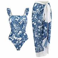 Ženski kupaći kostimi jednodijelni kupaći kostim bikini čipke up kupaći kostimu duga suknja šifon dvodijelni