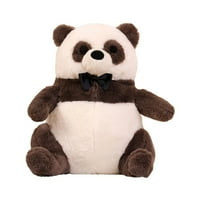 Temacd crtiina životinja lutka simpatična panda svinja mače, habe na luk plišane ukradene meke punjene životinje plišano igračka ukras za rođendanski poklon, braon
