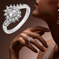 Žene prstenove srebrne prstenove od kristalnih prstena za žene muškarci