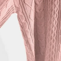 Akiigool ženski džemperi lagani prevelizirani džemperi za žene V izrez dugih rukava ruffled labave kasete