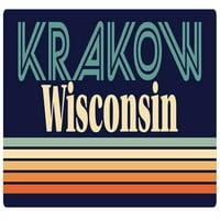 Krakow Wisconsin Vinil naljepnica za naljepnicu Retro dizajn
