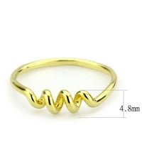 Zlatni zavojni ženski prsten od nehrđajućeg čelika Anillo Color Oro para mujer acero inoksidljiv