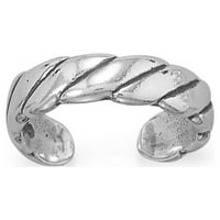 Sterling srebrni široki uže za prstene za oksidirane mjere Nakit pokloni za žene