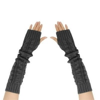Ženske pletene ruke grijače rukavice zimske rupe palca super meke rukavice bez prstiju