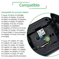 100pk Kompatibilan je za Brat P-Touch Black On Clear TZ TZE TZE-F TZ-F TZE-TZ- Fleksibilno traka za oznaku žičane žice