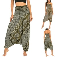 Akcije Žene Muška Hipi Boho PJS Lounge Beach Print Joga Hlače