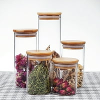 380ml Clear Glass Jar zaptiveni kanister za skladištenje hrane za skladištenje hrane za labavu čaj kavu