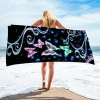 Modni ručnik za plažu Šareni umjetnički leptir uzorak dizajn mikrofiber Brzo sušenje ručnika za plivanje Travel Yoga sauna mat ženski pokloni