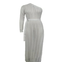 Prednjeg swalk-a Maxi Haljines Solid Boja duga haljina Split ljeto plaža Sundress Travel Bohemian One rame White S