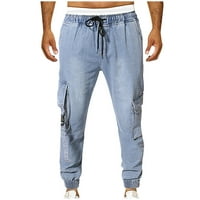 Traperice za muškarce opušteno Fit muškarci Ležerne prilike sportske hlače Jeans Fit Trčanje Joggers