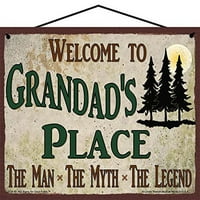 Dobrodošli na Grand-ov mesto sa borovom šumom Prirodnoj sceni Čovjek mit Legend vintage stil visi zidne
