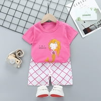 TODDLER Baby Girl Outfits OutfitsPattern Print Tops casual set