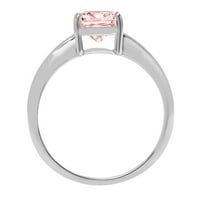 2.5ct jastuk rezan ružičasti simulirani dijamant 18k bijeli zlatni godišnjica za angažman prsten veličine