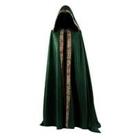 Cuhas Goth Halloween Crne haljine za žene Gothic Goth Muška dugačka čipka Crpe Crkve Crch Clergy Solid