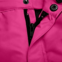 Zimske muške jakne plus veličina muške i ženske jednoplatelne ploče, vodootporna i toplina zadebljana skijaške hlače vruće ružičaste m