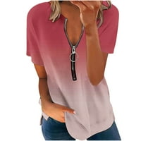 Gacuw Slatke vrhove za žene vrhovi bluze s kratkim rukavima Therel Fit Pulover Tees T-majice Gradivni