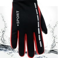 PXiakgy rukavice mittens muške zimsko them s proklizanim elastičnim termičkim mekim rukavima crvena