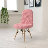 Emma + Oliver Shaggy Pas Latch Pink Accent Stolica
