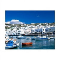 Superstock Sal Town View Mykonos Cyclades Islands Grčka - 18- poster Print