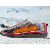 Ženske zimske čizme Vodootporne čizme za snijeg sklizne na gležnskom bootiju protiv klizanja tople cipele muški čizme plišana obložena elastična kafa 9.5