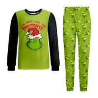 Grinch podudaranje porodice božićne žene muškarci grinch pjs odjeća za božićnu salonu za odrasle djece