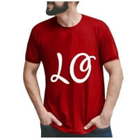 Ženski bluze muškarci Žene Valentinovo Bluze Okrugli vrat Pismo Ljubav Ispis Parovi Košulje Vrhovi Crveni XL