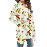 Kimonos Cardigan za žensku plus veličinu Ležerne modne modne kardiganske jakne na dugim rukavima plaža