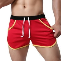 MA & Baby Muškarci kratkim sportskim kratkim hlačama, džepovi za trening, kratke hlače Crveni XL