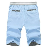 Muške kratke hlače Ležerne kratke hlače Izvođenje u boji Looselinen vezeni ljetni casual Solid Sports Men Džepovi koji rade ravnotežne muške kratke hlače