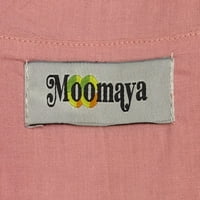 Moomaya tiskana pamučna haljina za žensku ležernu tuniku