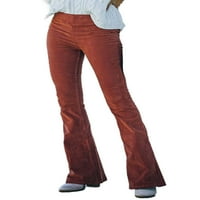 Rejlun ženske pantalone visoki struk palazzo pant corduroy dno labavi fit flare hlače baggy loungewebr