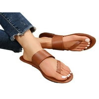 Welliumiy Women Flip Flops klizanje na ravnim sandalima Ljetni slajdovi vanjske klizne cipele unutarnje