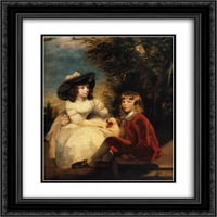 Joshua Reynolds matted crnarna ukrašena uokvirena umjetnost Djeca Johna Julija Angerstein '
