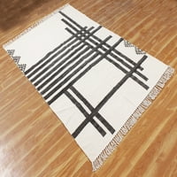 Casavani Handmade Hodnik Geometrijski Kilim, bež stopala