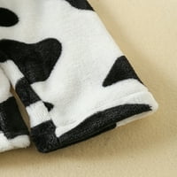 Kaput za binweede, rever ovratnik dugih rukava zatvarač kravljeg uzorka ispisana flanela jakna