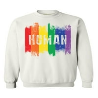Neugodni stilovi Human Unise Crewneck Gay Pride Flag Crewneck za njega Ljudski džemper za prijatelja