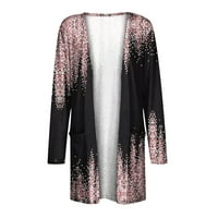 Yanhoo Cardigan za žene Lagani dugi rukav Kimono Cardigan Bluza Casual Open Front Fall Pokrivač sa džepovima