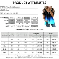 GVMFIVE ženske aurore print šuplje rukave bluza hladnog ramena patent zatvarača