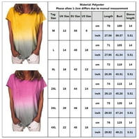 Ženske boje gradijentne casual majica majica Basic bluza Tee plus veličina