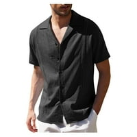 Velika i visoka košulja muško ljetno casual veznog ruba od pune košulje kratkih rukava s kratkim majicama