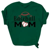 Žene Leopard Print T-majice Mama majice Cheetah mama grafički tees bejzbol mama majica Crewneck kratki