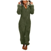 Ženski kombinezon s dugim rukavima Pajamas casual zimske tople trke za spavanje