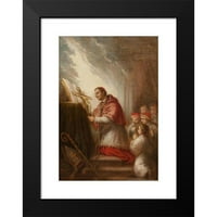 Joseph-Nicolas Jouy Crni moderni uokvireni muzej Art Print pod nazivom - Sveti Charles Borromee