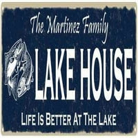 Martinez Porodična kuća jezera Potpisuje metalni ribolovni kabinski dekor 108240101011