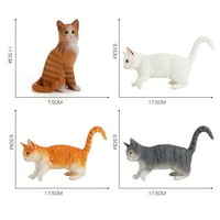 Ludlz minijaturne mačke igračke za ukrašavanje tima, simpatične mačke životinjski pribor za minijaturni
