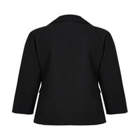 Springttc Žene dugih rukava Blazer odijelo Dame LASEL Otvoreno Otičnica za prednju jaknu