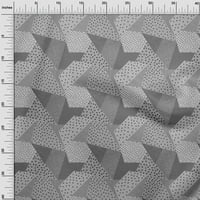 Onuoone Georgette viskoza svijetlo sive tkanine trokut geometrijski prekrivajući zalihe ispisa šivaće
